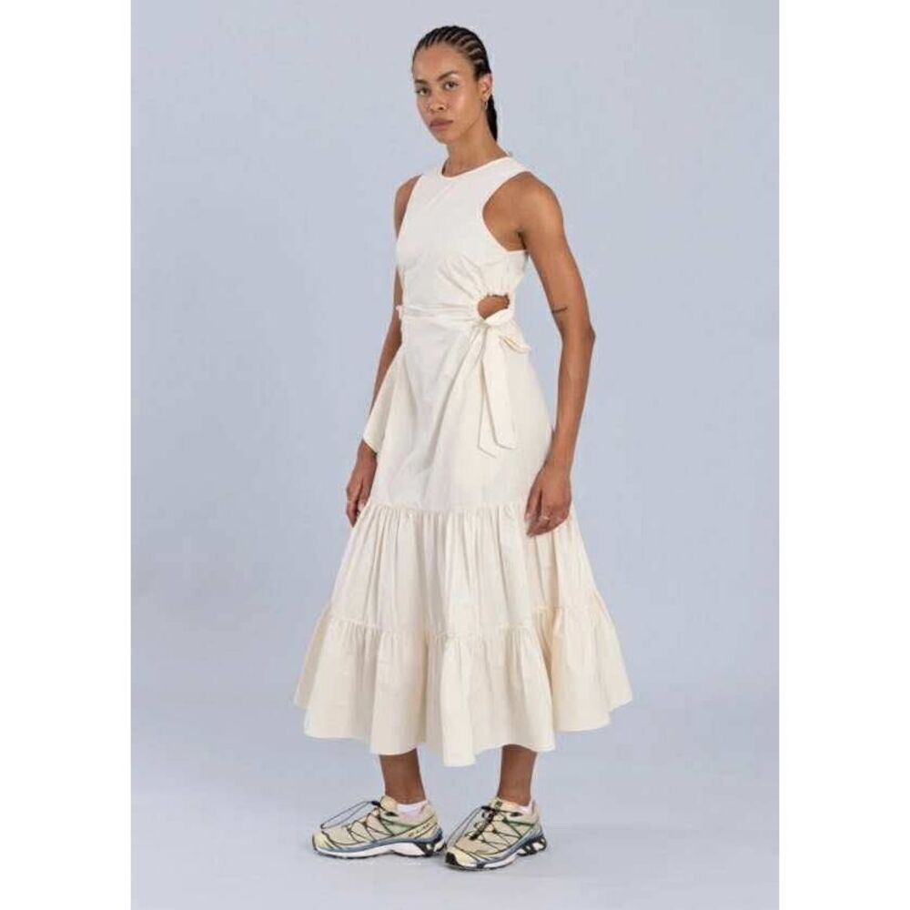 Free People Cream Midi Dress with Side Cutouts - Picture 6 of 13